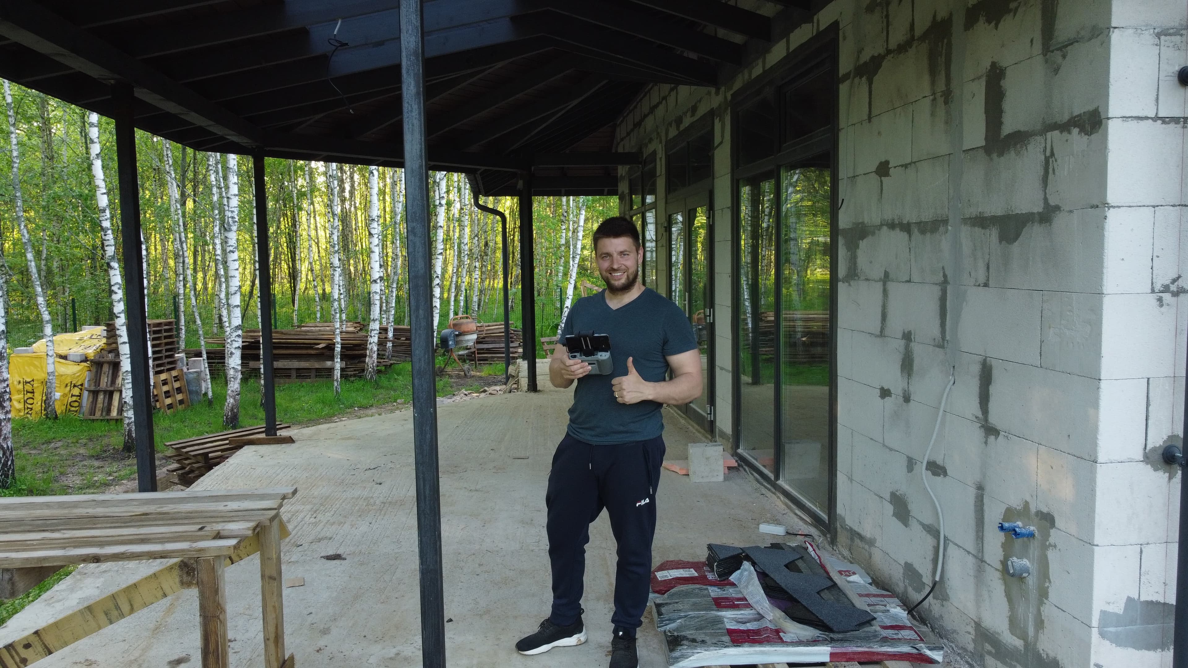 Индивидуальный навес для машин совмещенный с верандой и крыльцом - view 7