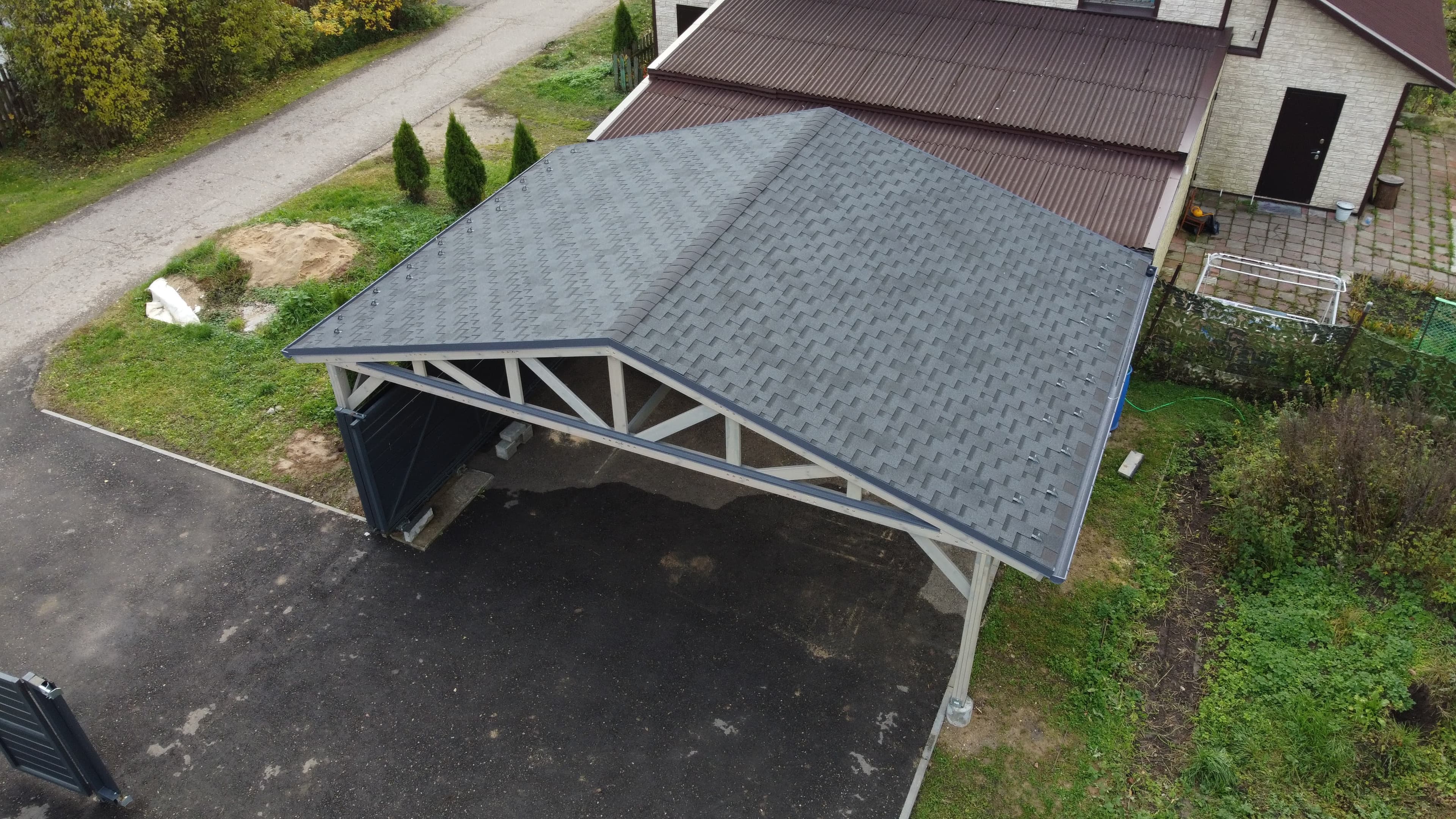 Навес для авто 7,5×6м - view 2