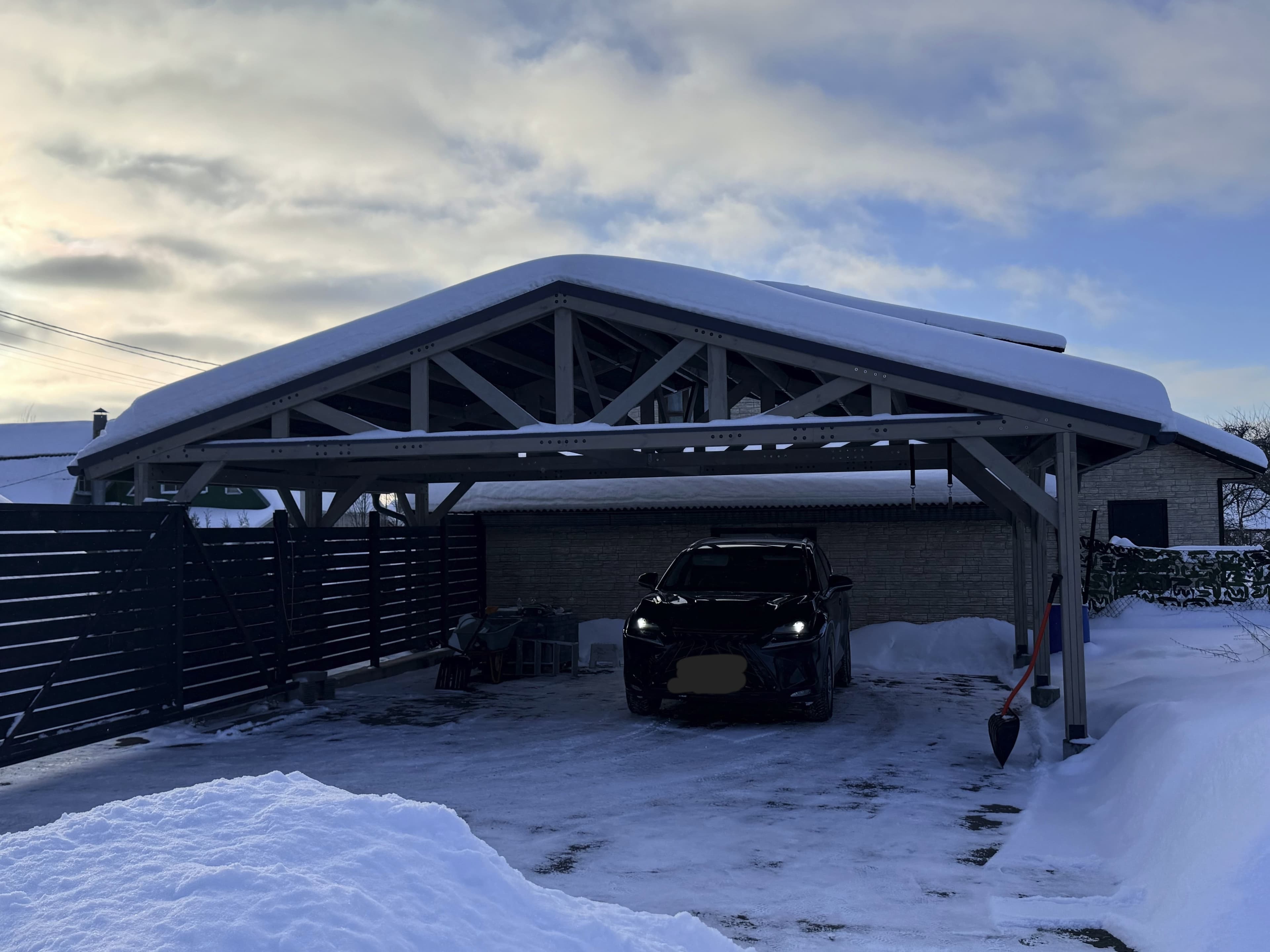 Навес для авто 7,5×6м - view 1