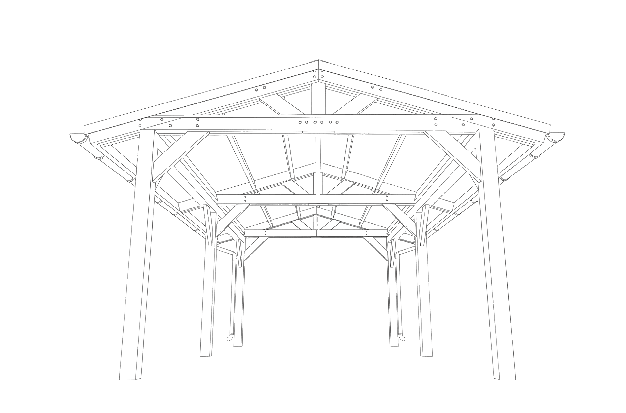 Навесы для авто из дерева