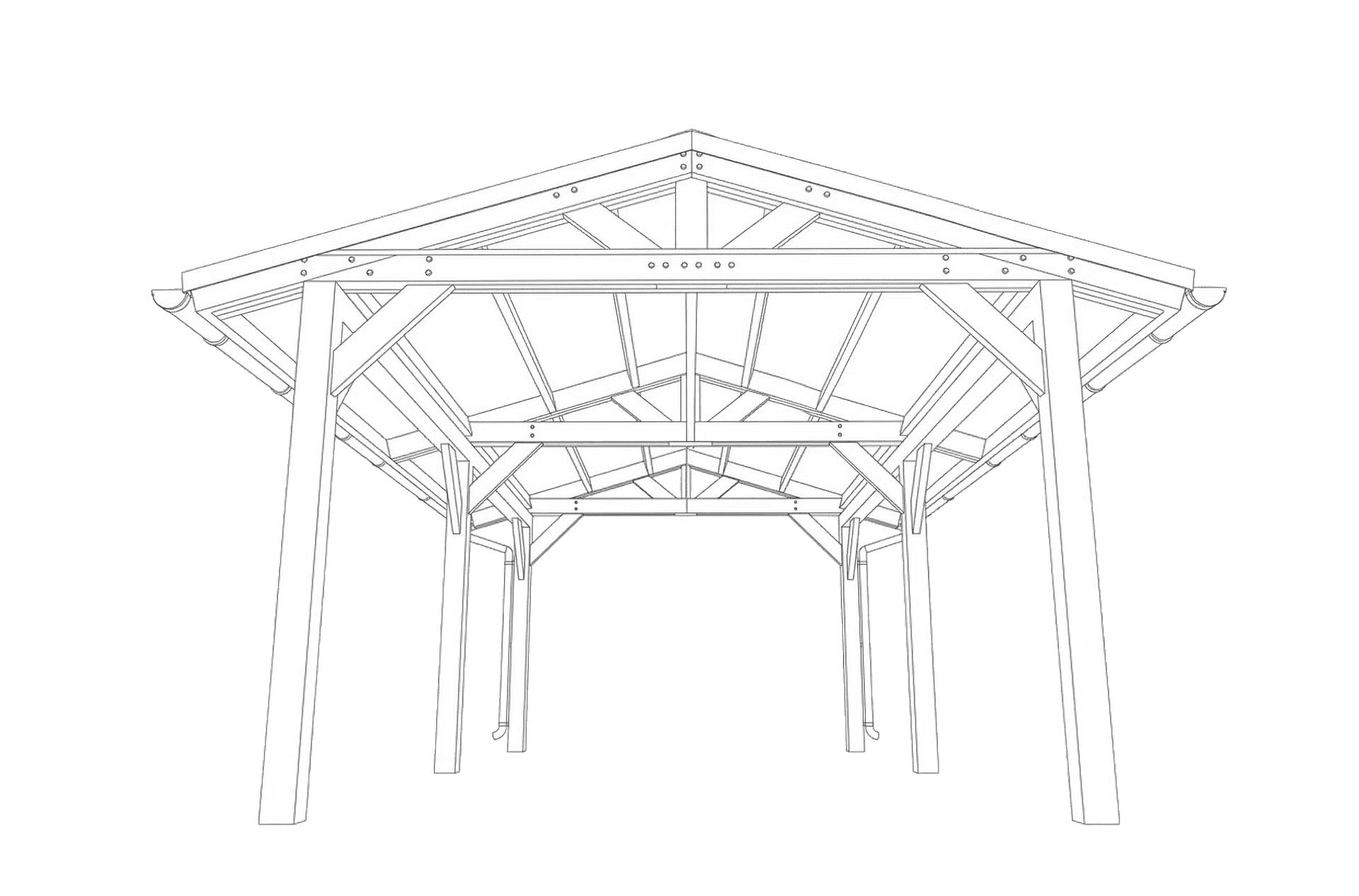 Компактный навес, который не перегружает участок