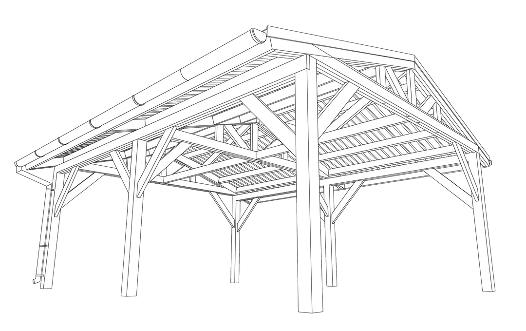Не просто парковка а продолжение архитектуры дома