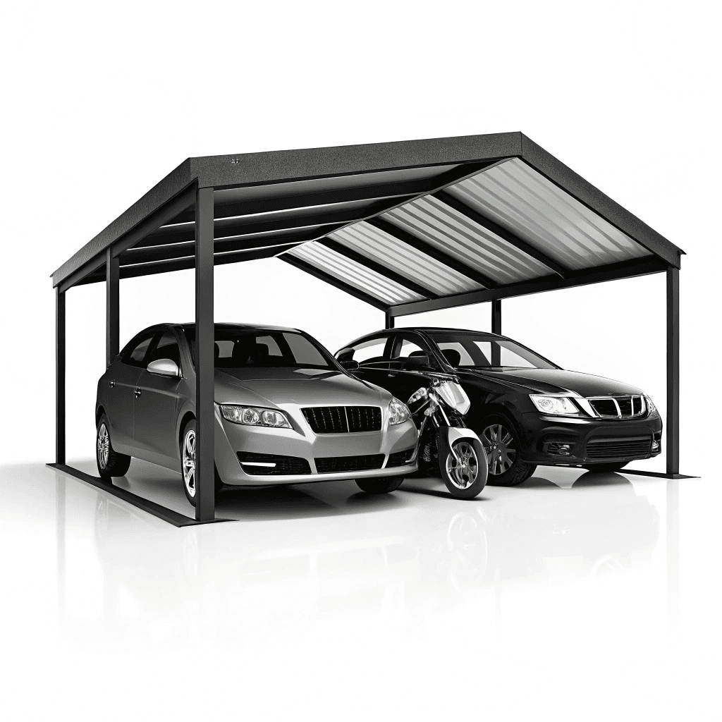 Для двух авто и мотоцикла